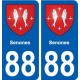 88 Senones blason autocollant plaque stickers ville