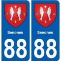 88 Senones blason autocollant plaque stickers ville