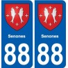 88 Senones blason autocollant plaque stickers ville