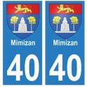 40 Mimizan autocollant plaque blason armoiries stickers département ville