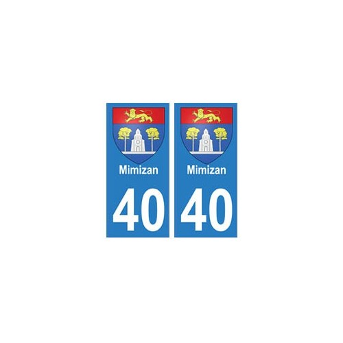40 Mimizan autocollant plaque blason armoiries stickers département ville