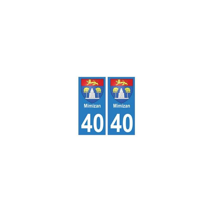 40 Mimizan autocollant plaque blason armoiries stickers département ville