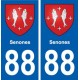 88 Senones blason autocollant plaque stickers ville