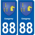 88 Uxegney blason autocollant plaque stickers ville