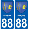 88 Uxegney blason autocollant plaque stickers ville