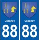 88 Uxegney blason autocollant plaque stickers ville