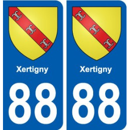 88 Xertigny blason autocollant plaque stickers ville