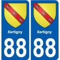 88 Xertigny blason autocollant plaque stickers ville