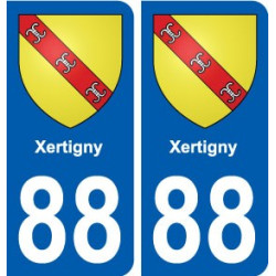 88 Xertigny blason autocollant plaque stickers ville