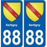 88 Xertigny blason autocollant plaque stickers ville
