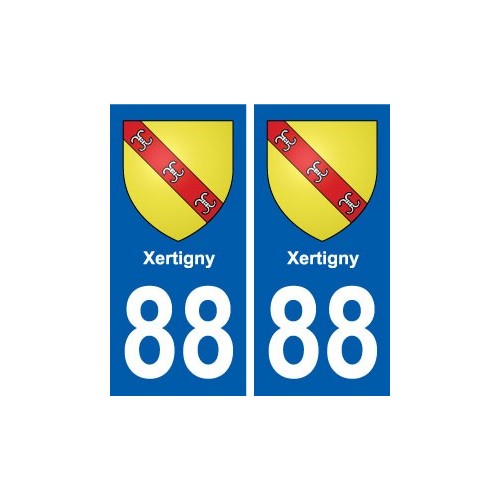 88 Xertigny blason autocollant plaque stickers ville
