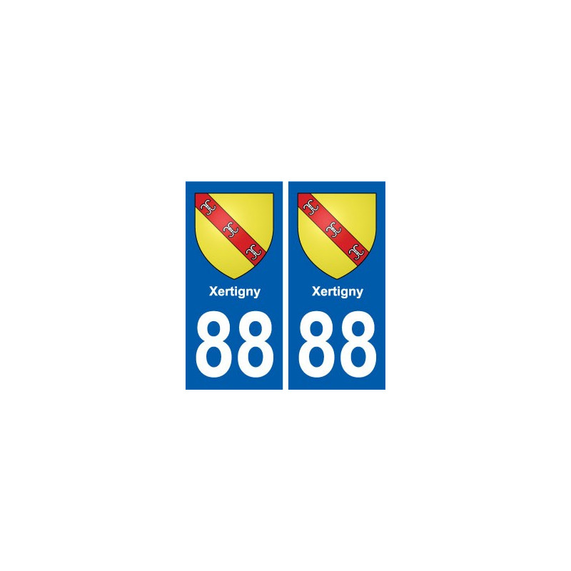 88 Xertigny blason autocollant plaque stickers ville