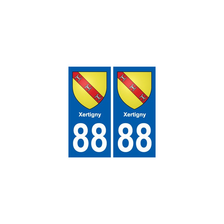 88 Xertigny blason autocollant plaque stickers ville