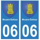 06 Mouans-Sartoux autocollant plaque