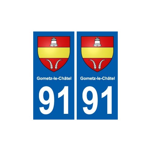 91 Gometz-le-Châtel blason autocollant plaque stickers ville