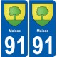 91 Maisse blason autocollant plaque stickers ville