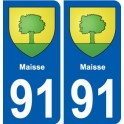 91 Maisse blason autocollant plaque stickers ville