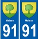 91 Maisse blason autocollant plaque stickers ville