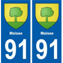 91 Maisse blason autocollant plaque stickers ville