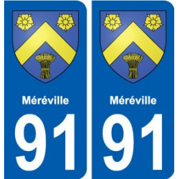 91 Méréville blason autocollant plaque stickers ville