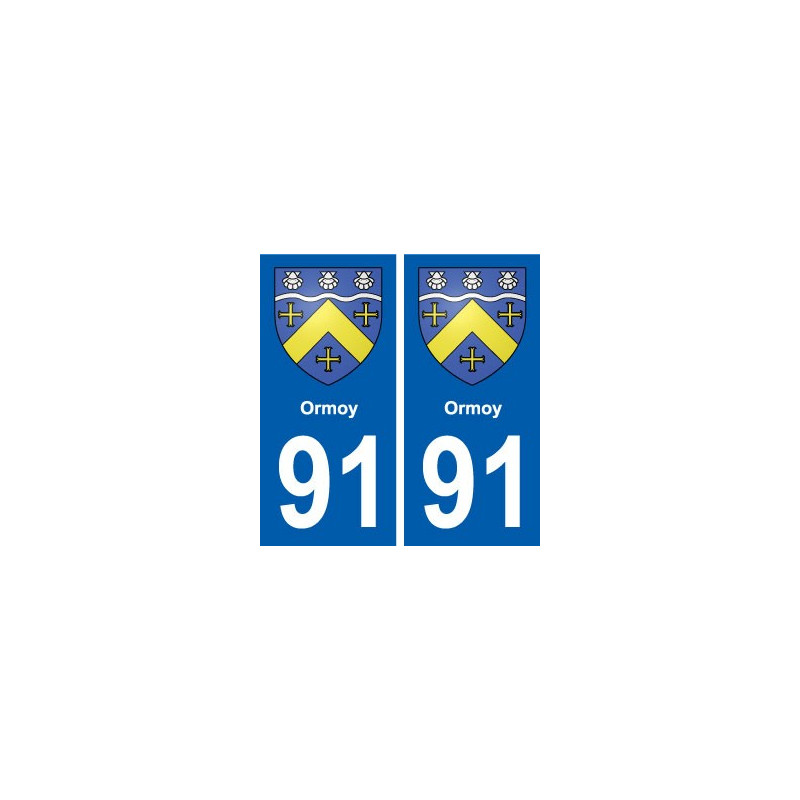 91 Ormoy  blason autocollant plaque stickers ville