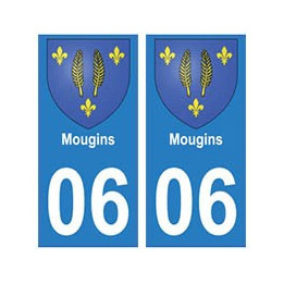 06 Mougins autocollant plaque