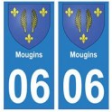 06 Mougins autocollant plaque