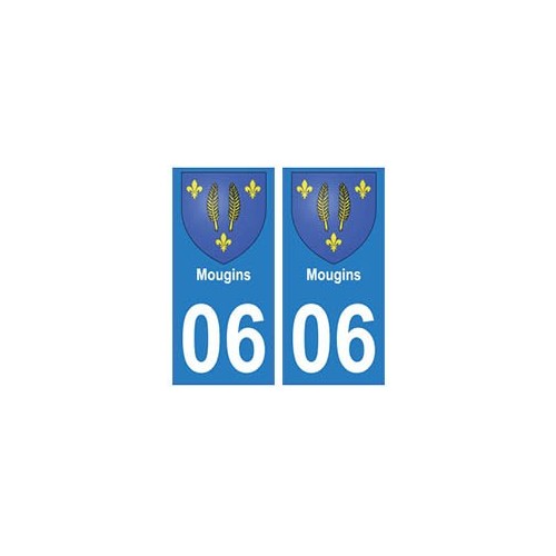 06 Mougins autocollant plaque