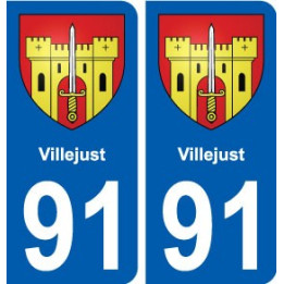 91 Villejust blason autocollant plaque stickers ville