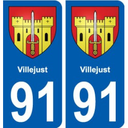 91 Villejust blason autocollant plaque stickers ville