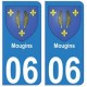 06 Mougins autocollant plaque