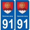 91 Varennes-Jarcy blason autocollant plaque stickers ville