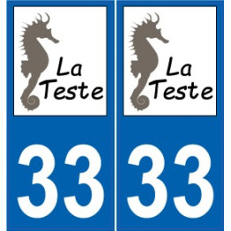 33 la teste logo 2 ville autocollant plaque sticker