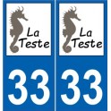 33 la teste logo 2 città adesivo, adesivo piastra