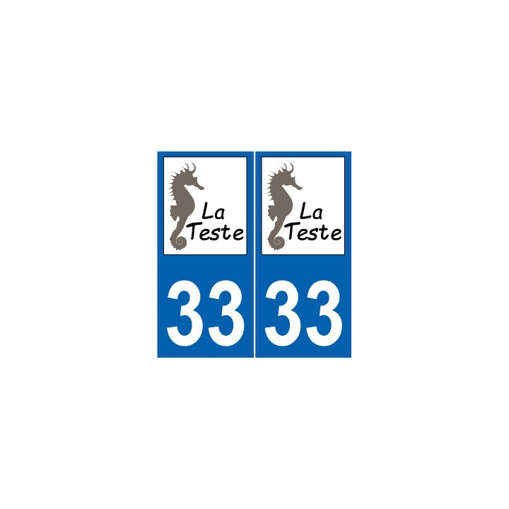 33 la teste logo 2 ville autocollant plaque sticker