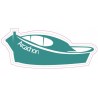Autocollant bateau pinasse Arcachon stickers adhésif logo 1