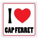 Autocollant I love CAP FERRET stickers adhésif logo 2