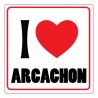 Autocollant I love Arcachon stickers adhésif logo 1