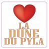 Autocollant I love La Dune Du Pyla stickers adhésif logo 1