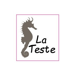 Autocollant hippocampe La Teste stickers blason logo 1