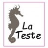 Autocollant hippocampe La Teste stickers blason logo 1
