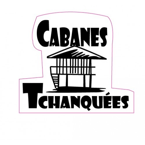 Autocollant cabanes tchanquées stickers adhésif logo 1