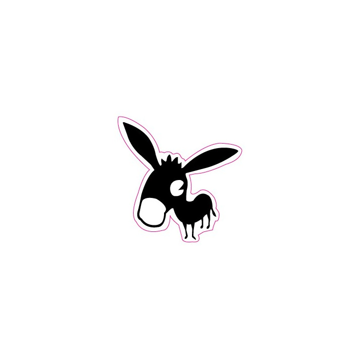 burro ane catalan cabeza autocollant sticker logo 1