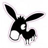 burro ane catalan cabeza autocollant sticker logo 1