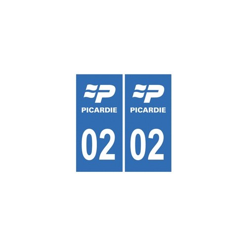 02 Aisne autocollant plaque