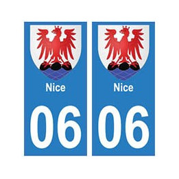 06 Nice autocollant plaque