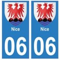 06 Nice autocollant plaque