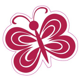 Autocollant Papillon butterfly sticker adhesif couleur logo 9