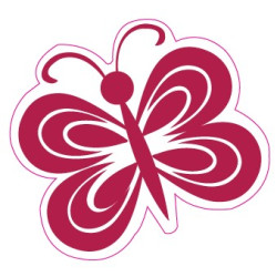 Autocollant Papillon butterfly sticker adhesif couleur logo 9