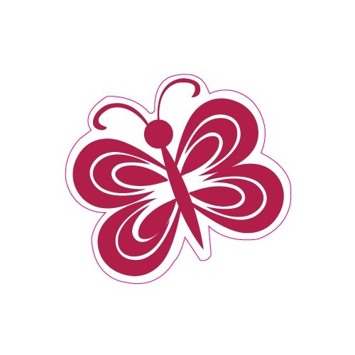 Autocollant Papillon butterfly sticker adhesif couleur logo 9